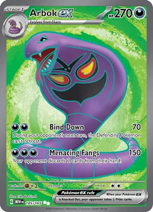 Arbok ex pokemon 151